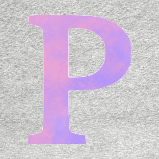 The Letter P Pink and Purple by Claireandrewss